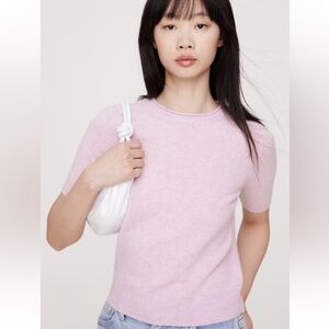 Banana Republic Light Pink Short Sleeve Sweater